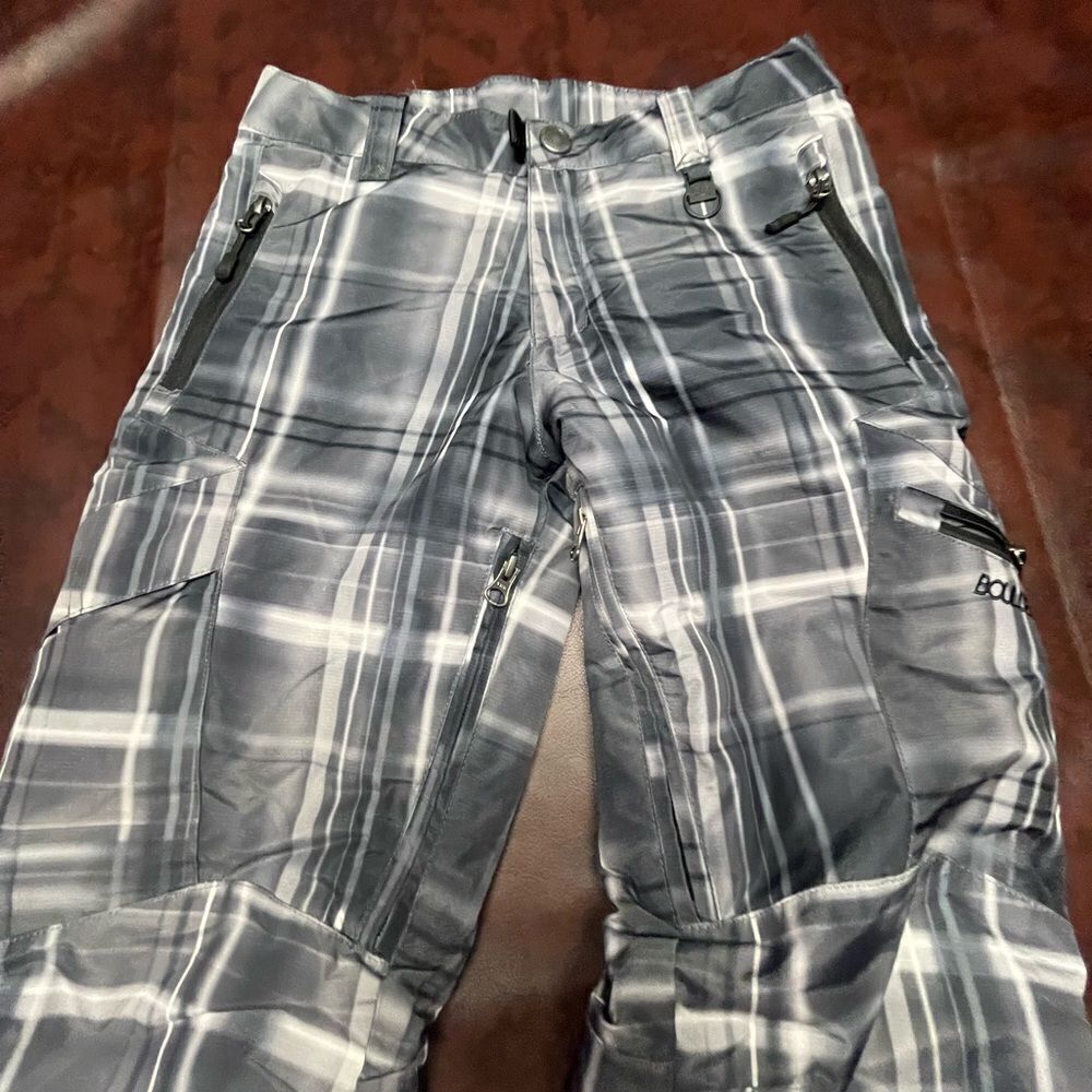 Boulder‎ Gear black grey snowboard ski pants, size medium 8/10